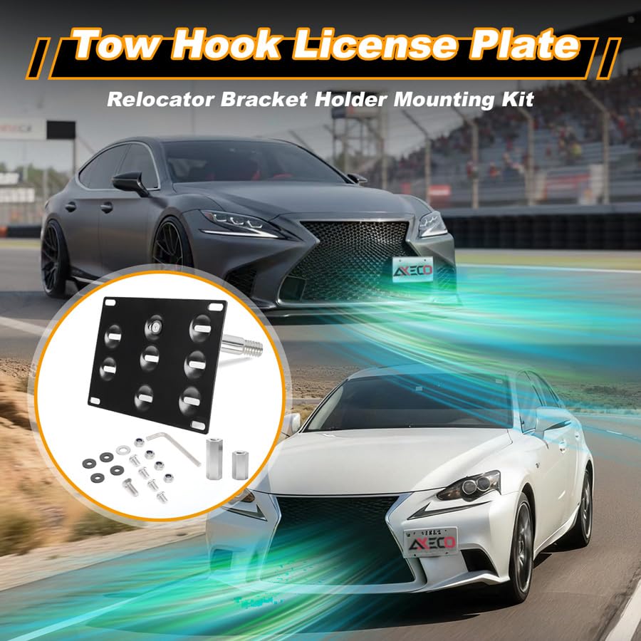 Amazon.co.jp: AXECO フロントバンパー 牽引フック ナンバープレート